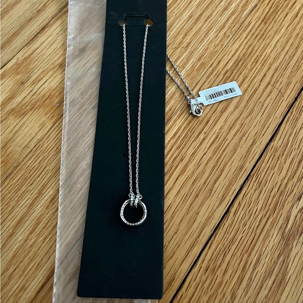 BANANA REPUBLIC sparkle cz circle necklace, NWT